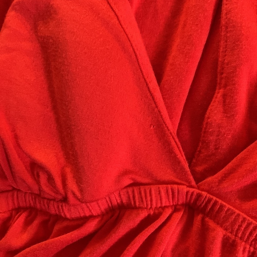 Lush Red Sleeveless V-Neck Long Maxi Casual Dressy Dress Size M - Picture 12 of 15